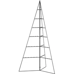 vidaXL Metall-Weihnachtsbaum für Dekorationen Schwarz 140 cm