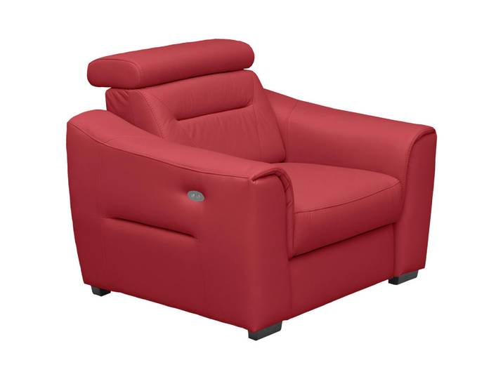 Celina Home Relaxsessel, Rot, Holz, Echtleder, 100x104x102 cm, Made in EU, Relaxfunktion, Lederauswahl, Wohnzimmer, Sessel, Relaxsessel