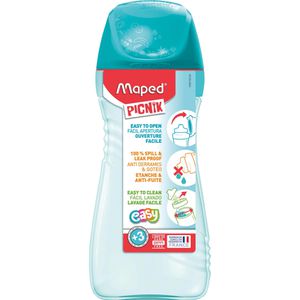 Maped Trinkflasche Picnik, Origins Kids 871502, aus Kunststoff, türkis, Klappdeckel & Sportverschluss, 430 ml