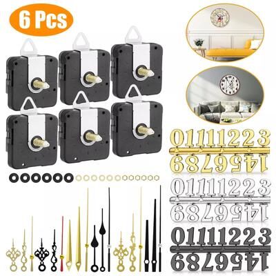 USA Free Shipping Shop 6 Set Quartz Wall Clock Movement Mechanism DIY Kit With Replacement Hands Repair Tool Kit 6 Set Quartz Wall Clock Movement Mechanism DIY Kit With Replacement Hands Repair Tool Kit