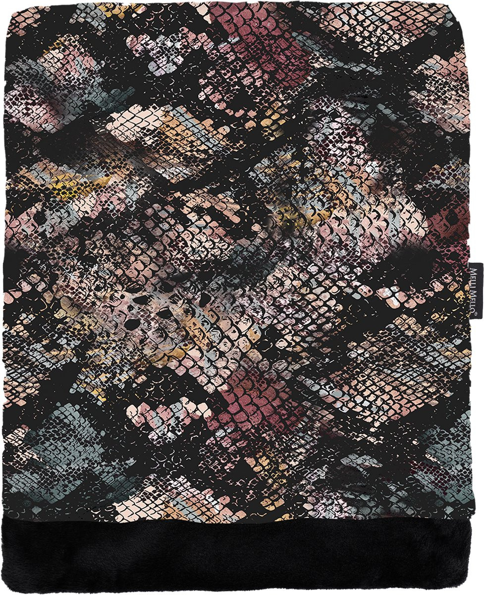 Melli Mello Keep me Wild Plaid met Slangenprint en Luxe Zachte Fleece