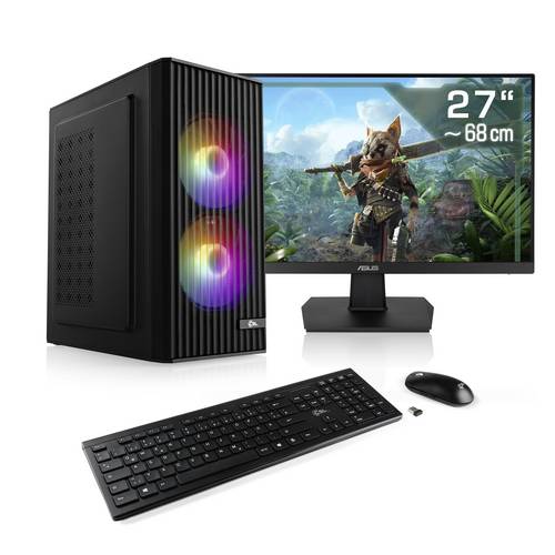 CSL Computer Gaming PC Gaming PC M12860H 68.6cm (27 Zoll) Full HD AMD Ryzen 5 Pro 5655G 4.4GHz 16GB RAM 1000GB SSD AMD Radeon