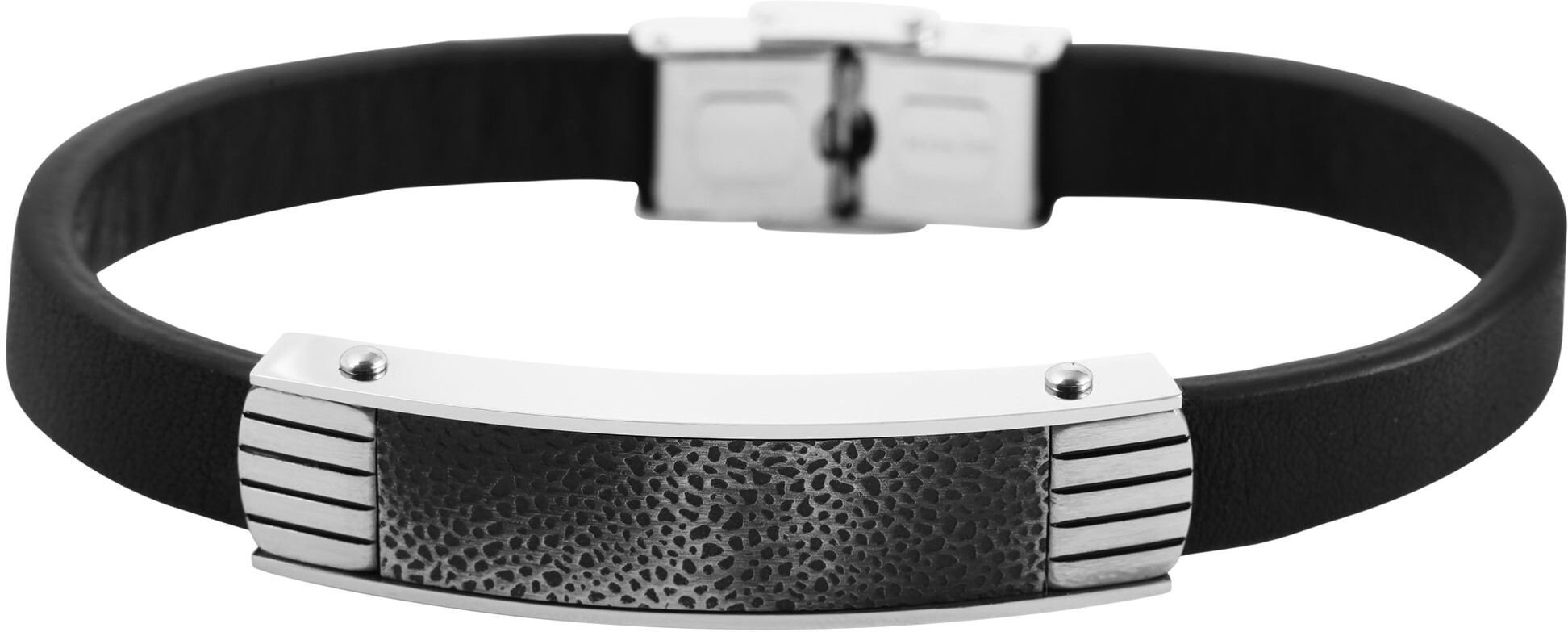 Armreif ADELIA´S "Armband – Armreif aus Leder 23 cm", schwarz, Armbänder, Damen, 23cm, Leder, Armreif, Ideal als Geschenk zum Geburtstag