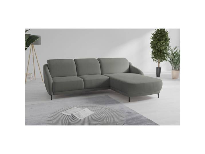 Ecksofa, Schlamm, 271x191 cm, Textil, 4,5-Sitzer & Ottomane Rechts, Modern, sit&more