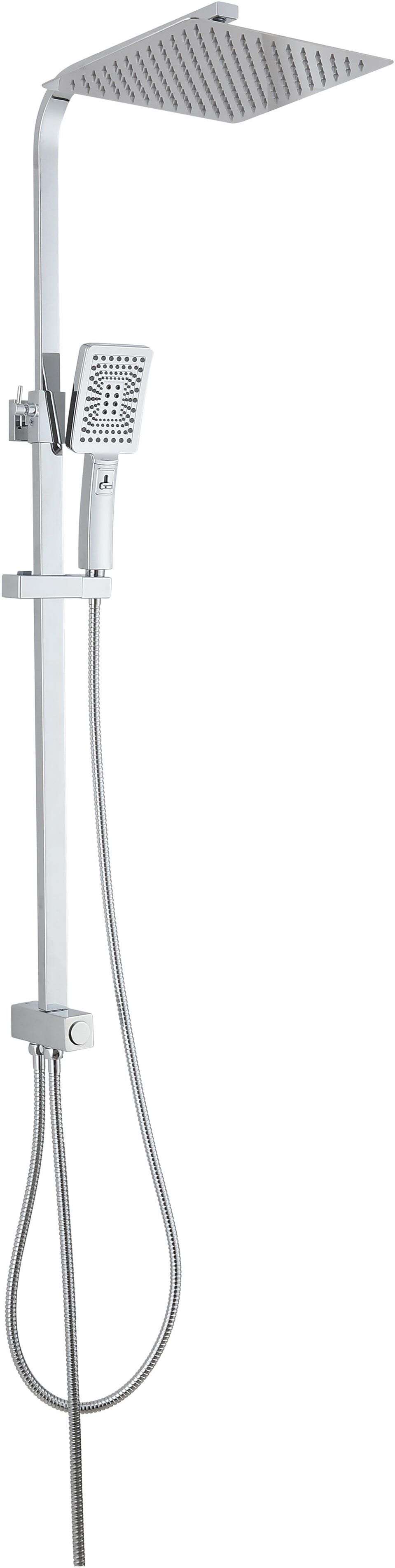 Aquapro COLONNA DOCCIA ACQUAPRO ALAMBRA 3 GETTI CROMO SOFFIONE INOX 250x250 mm INTERASSE FISSO