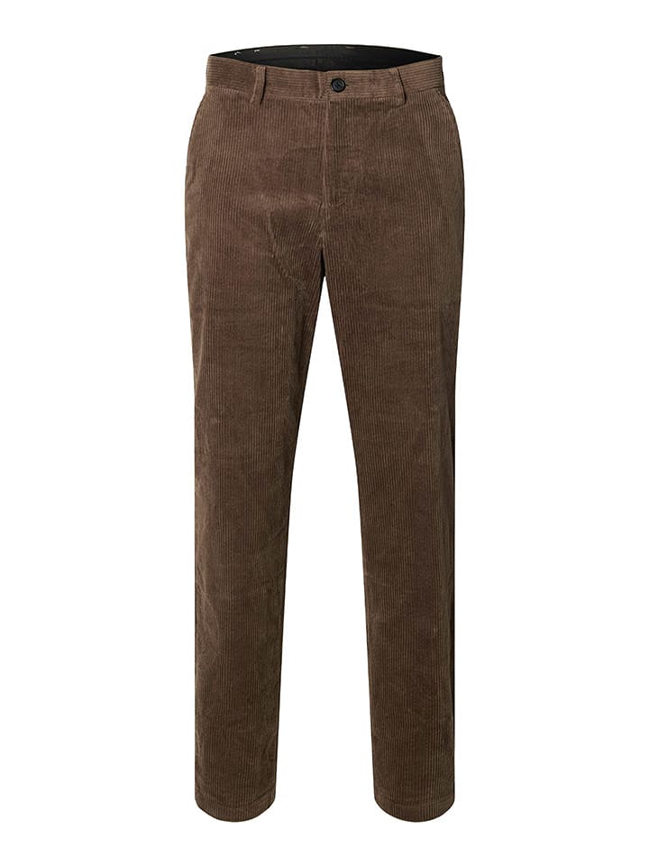 SELECTED HOMME Cordhose in Braun - W30/L34