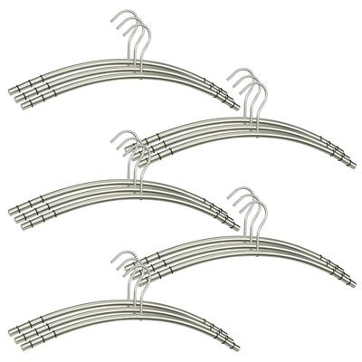 Kleiderbügel Edelstahl VE=15 Stück SZAGATO Edelstahl Kleiderbügel modern Hosenbügel Design Kleiderbügel Metall Hänger Garderobenbügel hochwertig