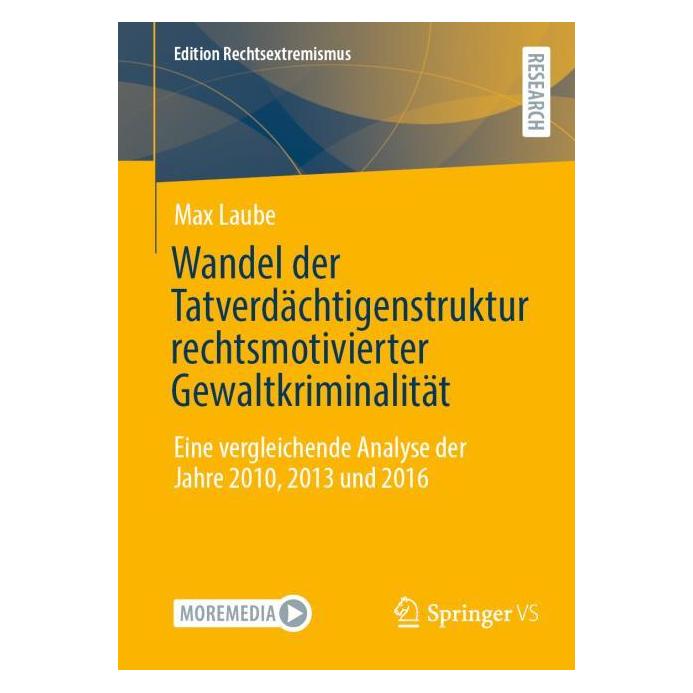 Springer Wandel der Tatverdächtigenstruktur rechtsmotivierter Gewaltkriminalität (Deutsch, Softcover, Max Laube) (65170460)