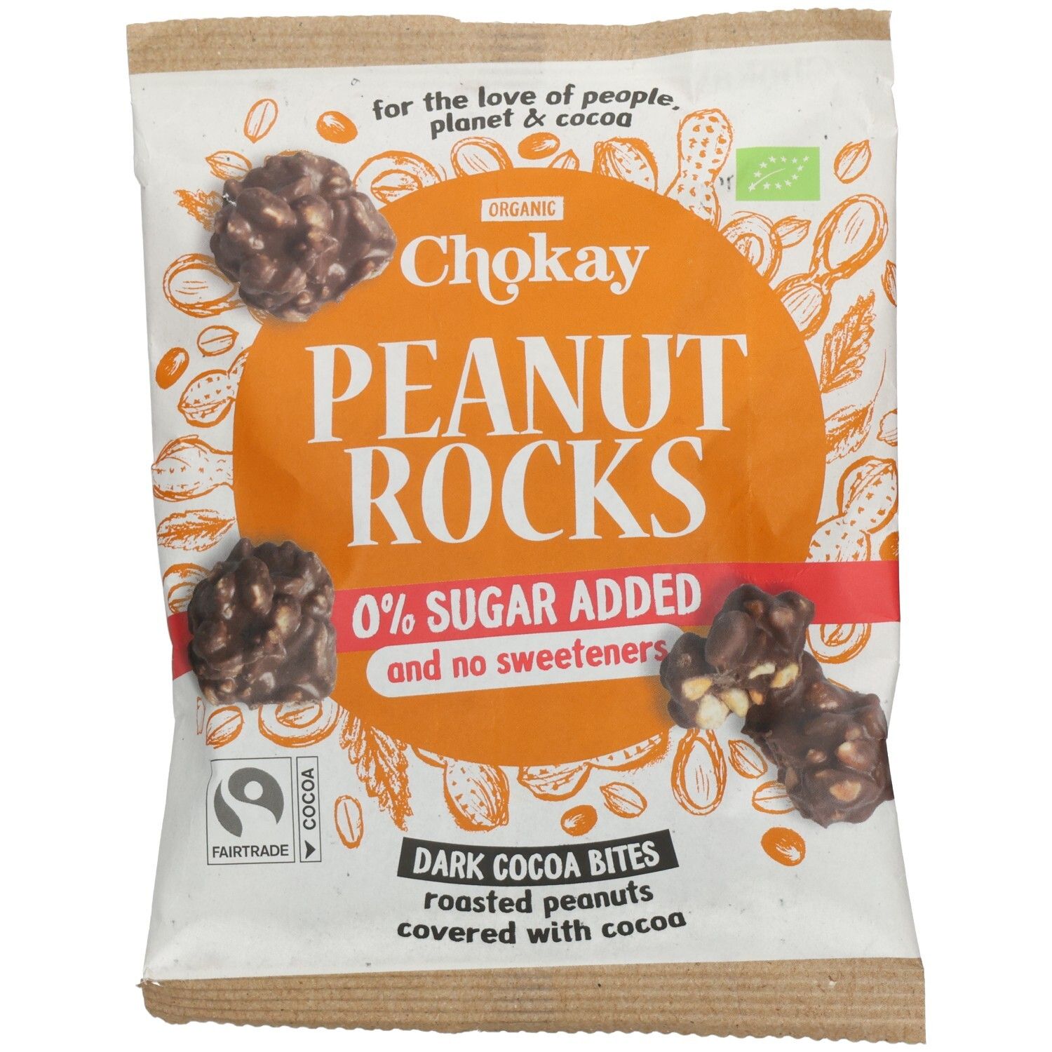 Chokay - Bites Peanut Rocks FairTrade, 85g 85 g Schokolade