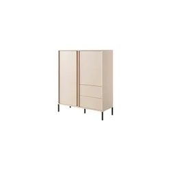 Highboard  Holen , beige , Maße (cm): B: 103 H: 123