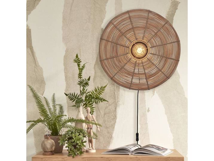 Good & Mojo Wandlampe Tanami, Holz hell, für Wohn- / Esszimmer, Holz, Wandleuchte, Wandlampe Innen
