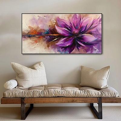 Sommerblüten dicke Textur Ölgemälde handgemaltes Ölgemälde lebendige Blumen Ölgemälde handgemachte Wandkunst moderne Boho 3D Messer große Leinwand Dekor Qualität Haus Textur Gemälde