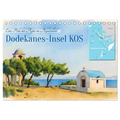 Dodekanes-Insel Kos (Tischkalender 2027 DIN A5 quer), CALVENDO Monatskalender