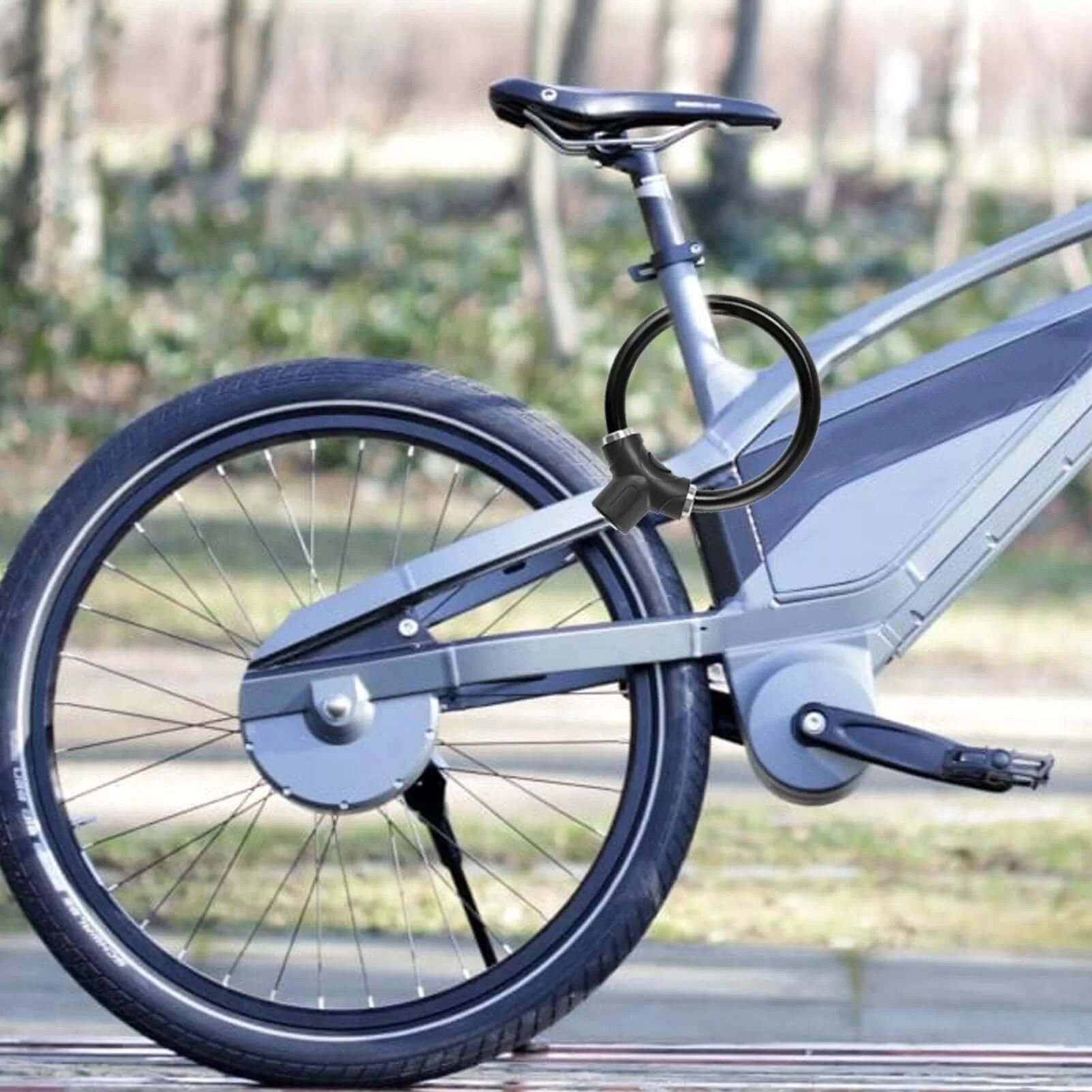 INF Antivol de vélo circulaire noir pour une sécurité fiable du vélo