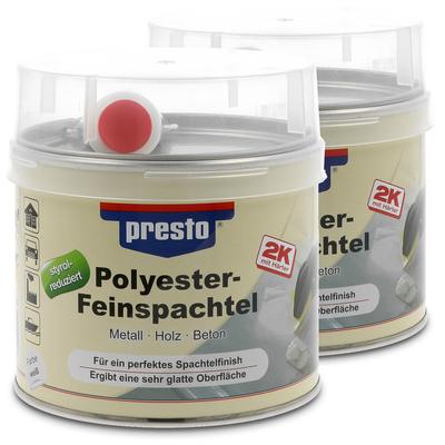 Presto 2x 1kg Polyester Feinspachtel [Hersteller-Nr. 601235]