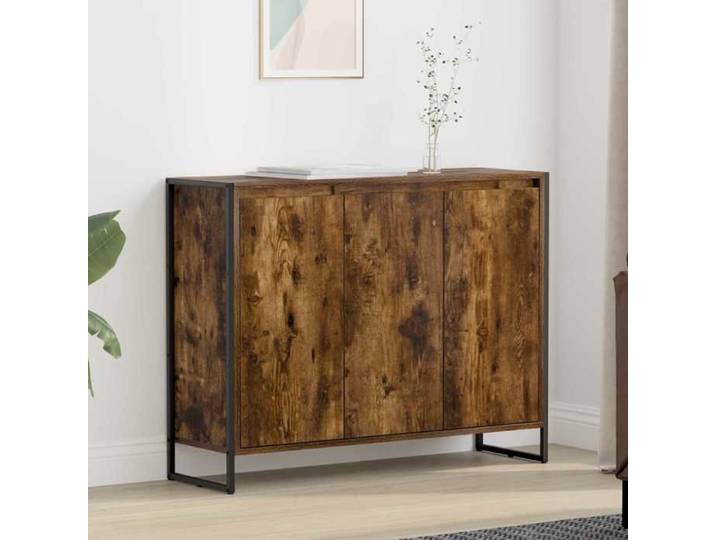 (ON SALE)Buffet bahaut/Enfilade - cabinet d'appoint Chêne Fumé 96 5x30x75 cm Bois d'ingénierie @FR3889210