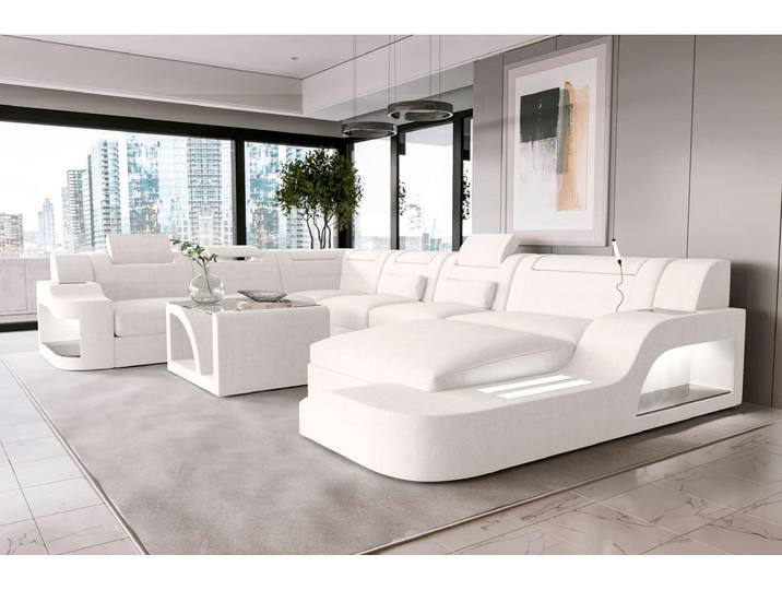 XXL Wohnlandschaft Palermo Stoffsofa