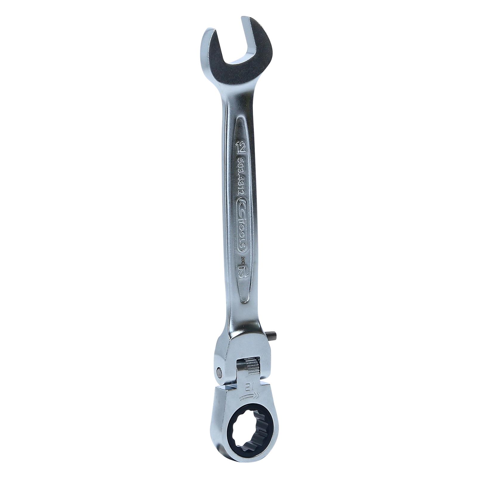 KS Tools GEARplus Gelenk-Ratschenringmaulschlüssel feststellbar (12 mm) (503.4812)