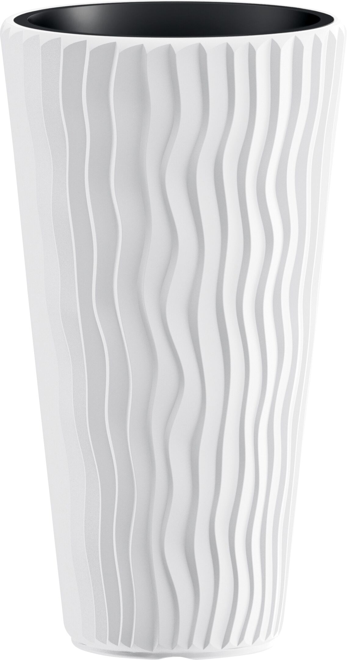Pflanzkübel PROSPERPLAST "Sandy Slim", UV- und frostbeständig", weiß, H:70,8cm Ø:39cm, Kunststoff, Pflanzgefäße, Pflanzkübel, ØxH: 39x70,8 cm; Fassungsvermögen 45 l