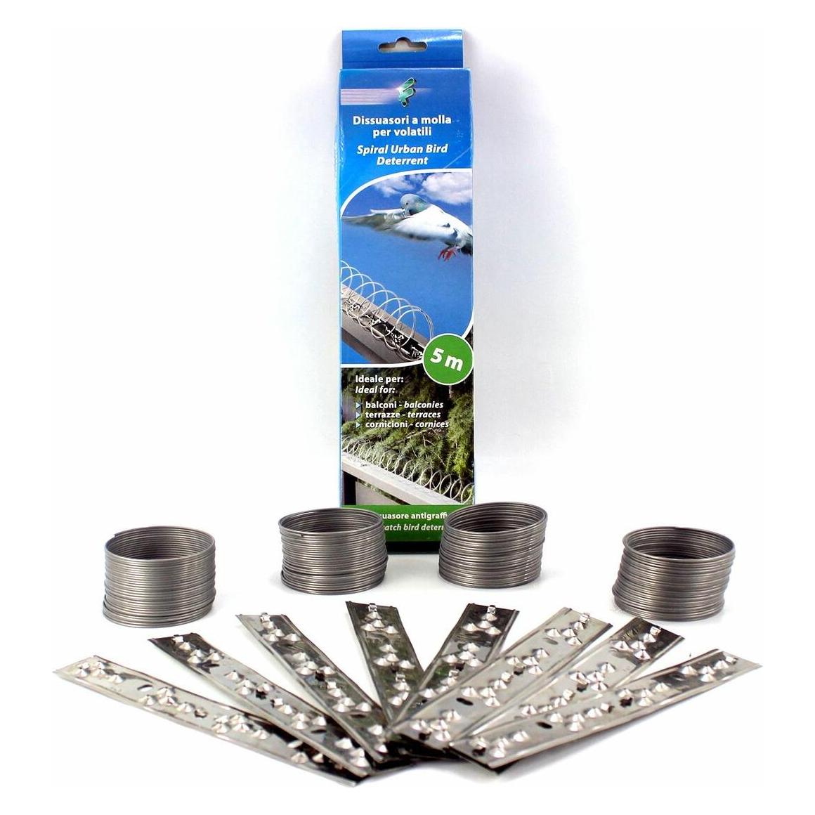 Filomat Spiralförmige Abschreckung für Vögel. Ideal für Balkone. 5 m aus Edelstahl (45281744)