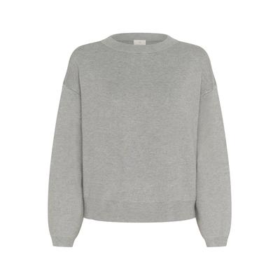 Strickpullover KAFFE "Damen Strickpullover KAmalina", Damen, Gr. L, grau (grau melange), Obermaterial: 80% Viskose CV. 20% Nylon NY., Pullover Strickpullover