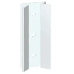 TraumGarten Sichtschutzzaun LONGLIFE Elementhalter Adapter 45° weiß