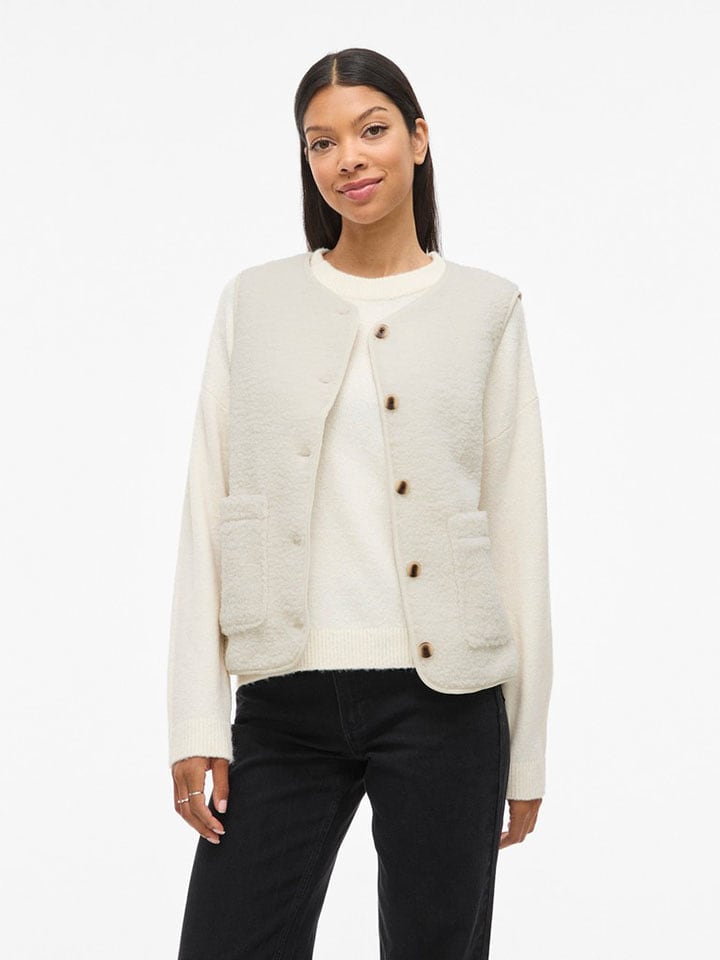 Vila Teddyweste "Ada" in Creme - 40