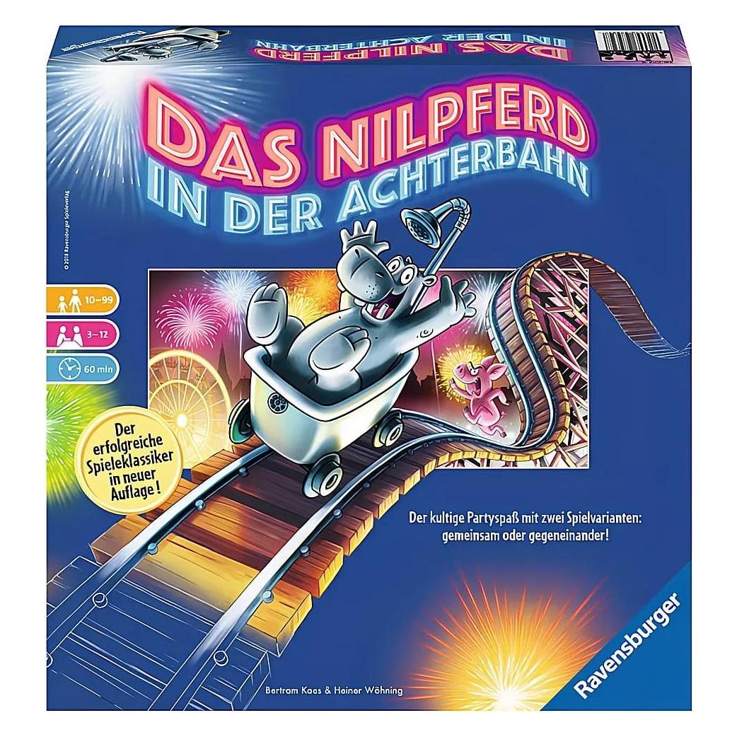 Ravensburger Gesellschaftsspiel Das Nilpferd in der Achterbahn (Deutsch, 3 - 12 Spieler) (00.026.772)