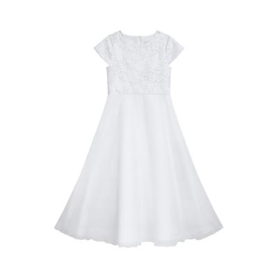 Partykleid DANAMADE "DANAMADE Dresses DPOLINA", Mädchen, Gr. 128, EURO, weiß, Obermaterial: 100% Polyester. Futter: 100% Polyester, Kleider Partykleid