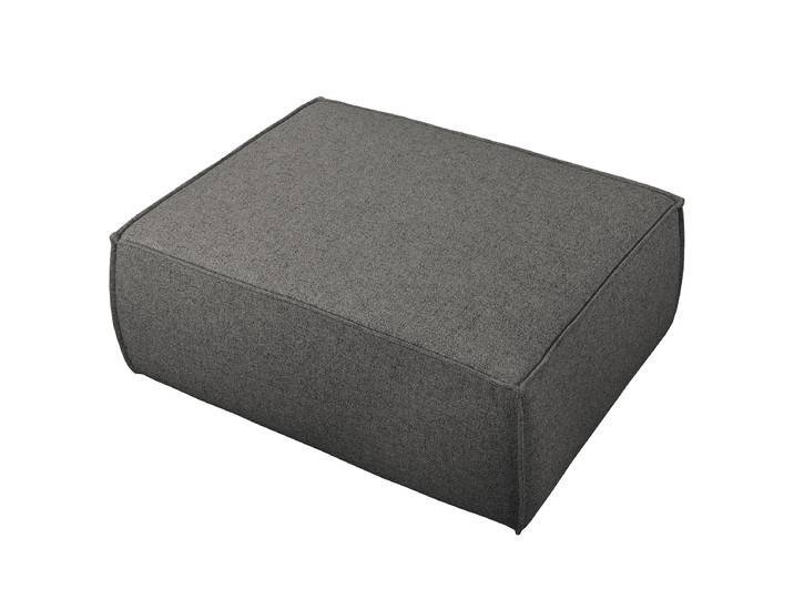 Repose-pieds capitonné 100 x 45 x 70cm Noir Tissu Hevi: Anthracite