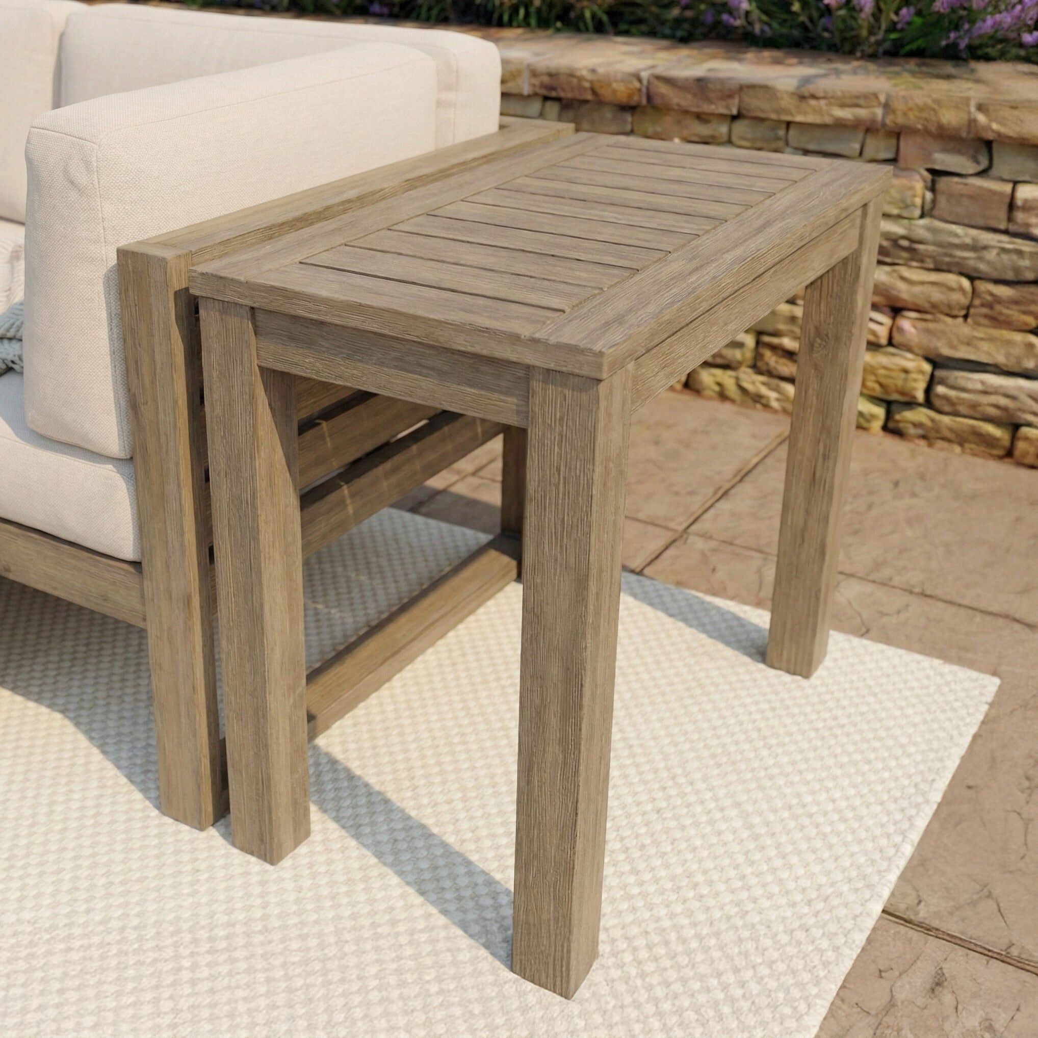 Harbour Lifestyle Andora Narrow Side Table in Weathered Brown