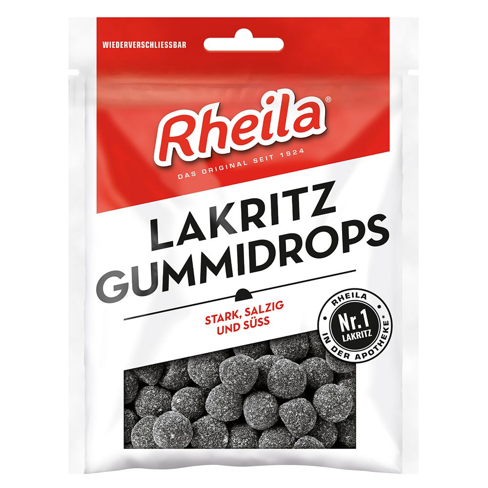 Rheila Lakritz Gummidrops mit Zucker 90 g Bonbons