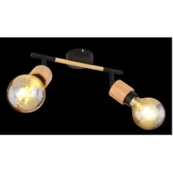 Globo, Deckenstrahler, Strahler Jorna schwarz matt 2xE27 (E27)