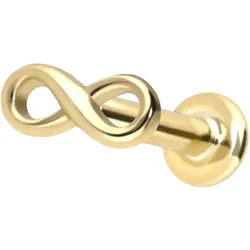 14 Karat Gold Labret mit Innengewinde UNENDLICHKEIT