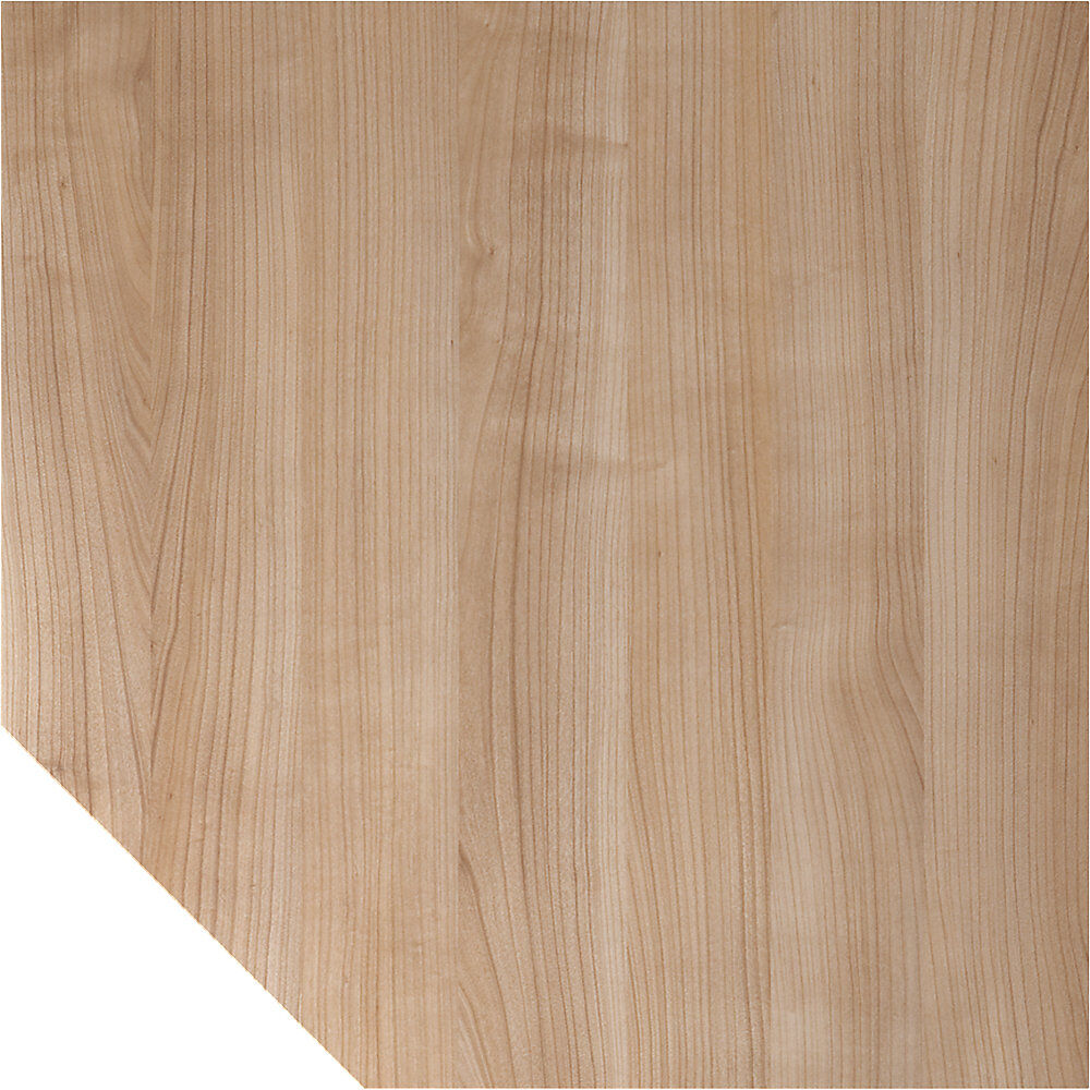 kaiserkraft VIOLA - Verkettung, Eckplatte 1200 x 1200 mm, Fuß höhenverstellbar, graphit / Nussbaum