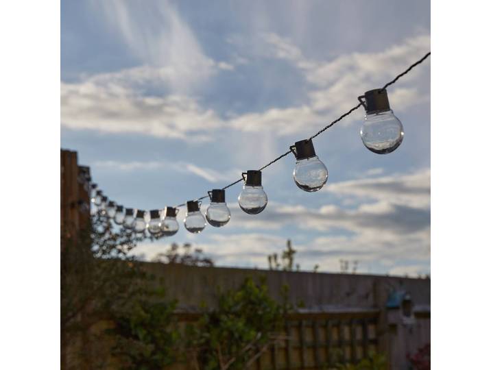 SMART GARDEN LED-Solar-Lichterkette GloBulb, 40-flammig, IP44 GloBulb, klar / transparent, Kunststoff