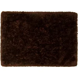 Tom Tailor Teppich Flocatic Uni brown 60cm x 90cm
