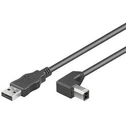 MicroConnect USB-Kabel USB 2.0 3 m Schwarz USBAB3ANGLED