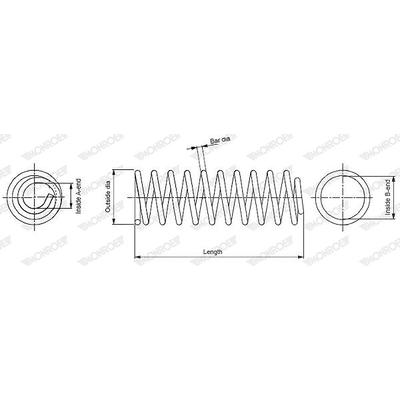 Monroe Fahrwerksfeder [Hersteller-Nr. SP0045] für Seat, VW