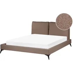 POLSTERBETT mit Lattenrost 160x200 cm Braun Melle