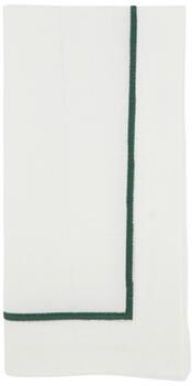 Saro Lifestyle Hemstitched Border Napkins (Set of 4) - Elegant Beverage Napkins for Everyday Entertaining & Cocktail Parties