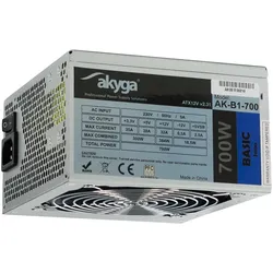 Akyga 700W power supply (700 W), PC Netzteil, Grau