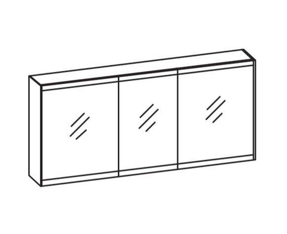 Artiqua LED-Spiegelschrank, Stahlgrau, 072-SDT-1-15-88 072-SDT-1-15-88