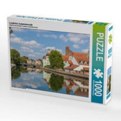 CALVENDO Puzzle Landshut, Isarpromenade | 1000 Teile Lege-Größe 64x48cm Foto-Puzzle für glückliche Stunden