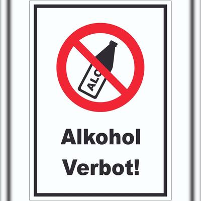 HB-Druck Alkohol verbot Aufkleber A0 (841x1189mm)