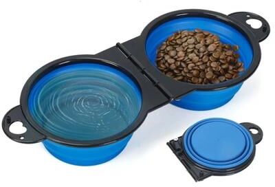 Drop Dash Deals Collapsible Dog Bowl Portable Silicone Travel Pet Bowl For Food & Water Collapsible Dog Bowl Portable Silicone Travel Pet Bowl For Food & Water