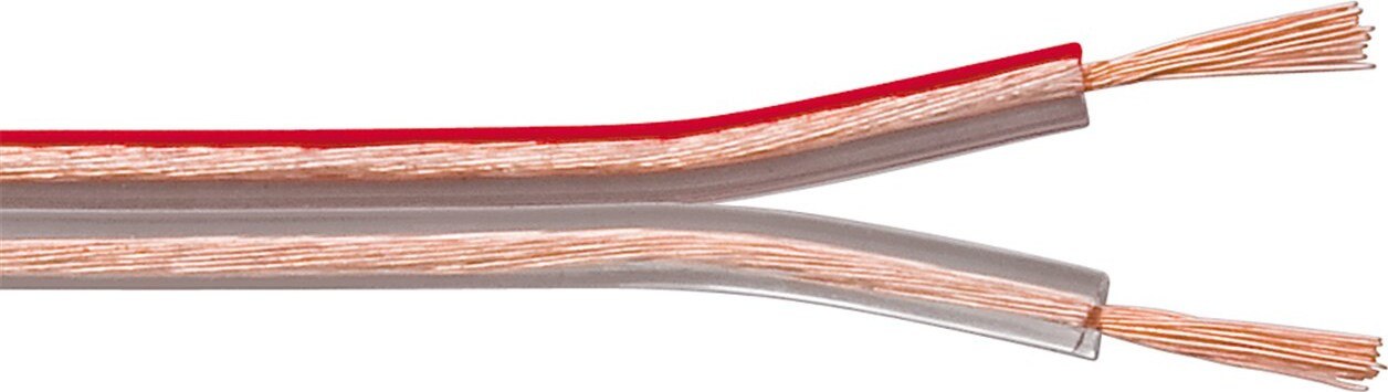 Goobay 67717 Transparante CCA luidsprekerkabel, 2 x 0,75 mm², 25 meter