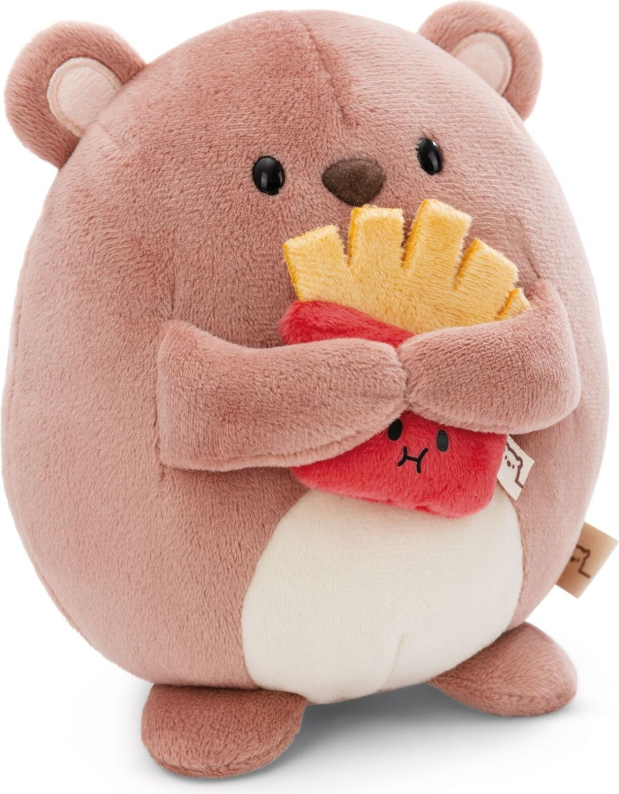 Nici Beer Nomo met frietjes knuffel - 16 cm
