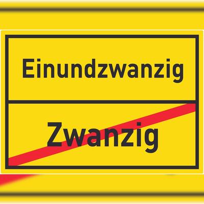 HB-Druck Einundzwanzig Zwanzig Aufkleber Ortsaufkleber A7 (74x105mm)