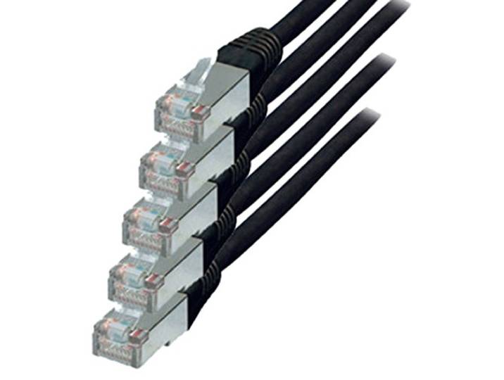 S-Conn cat.6 S/FTP 0.5 m cavo di rete Nero 0,5 m Cat6 S/FTP (S-STP)